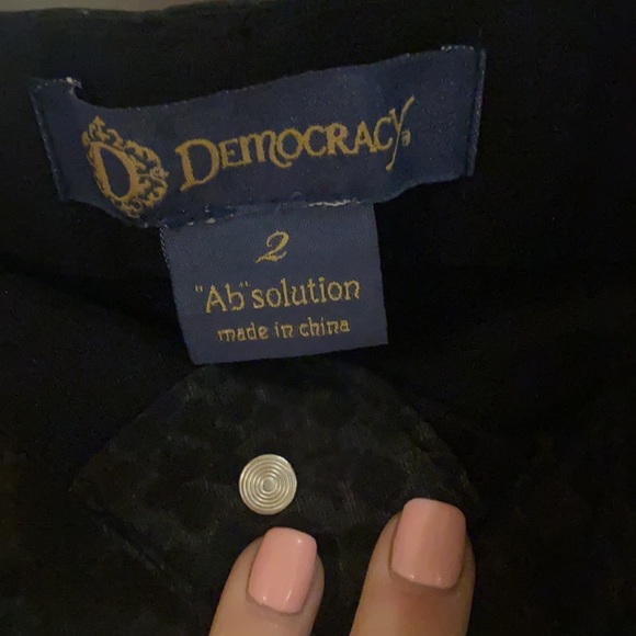 Democracy black snake skin print button jeggings - Picture 3 of 6